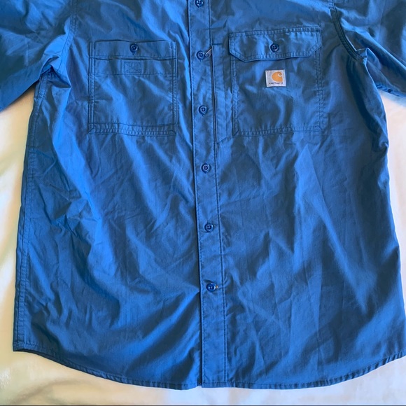 NWOT CARHARTT Force Ridgefield Button Down Short Sleeve Shirt sz Large - Picture 6 of 13